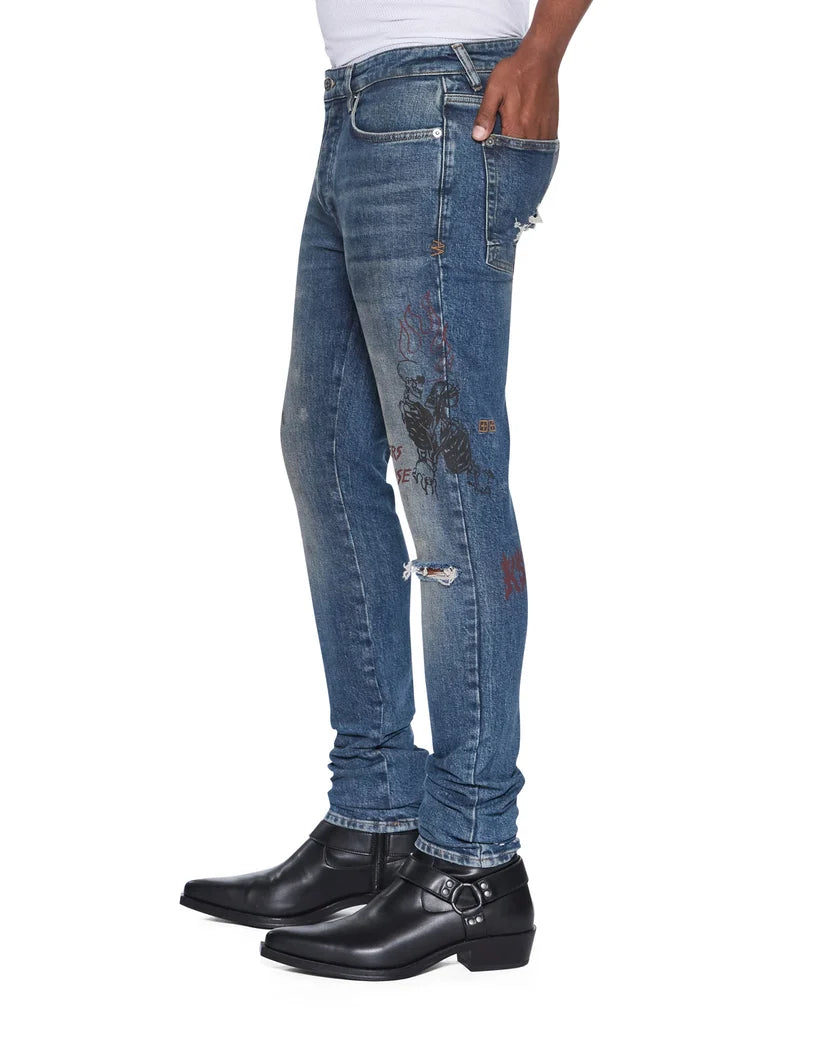 KSUBI-Men's Skinny Fit Jeans and Denim