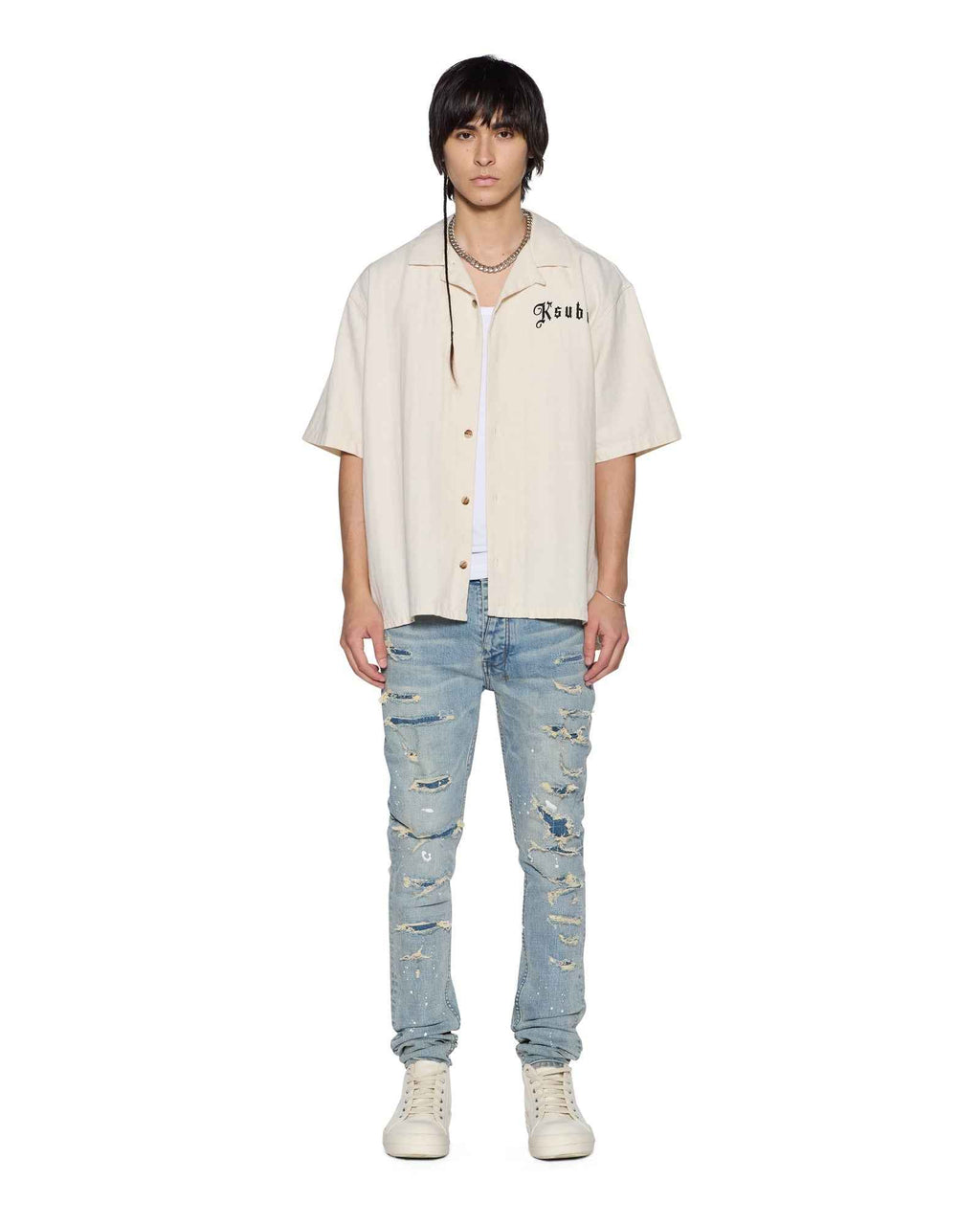 KSUBI-Men's Skinny Fit Jeans and Denim