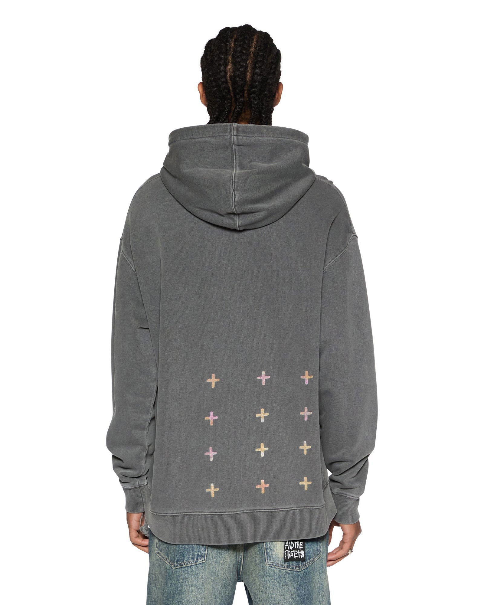 Sudadera con capucha Biggie de KSUBI World Order en color carbón Imagen secundaria del producto