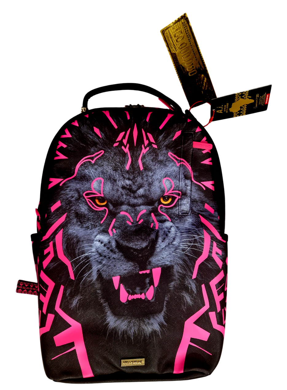 SPRAYGROUND Ai Lion Neon Pink Backpack B7716 - Gravity NYC