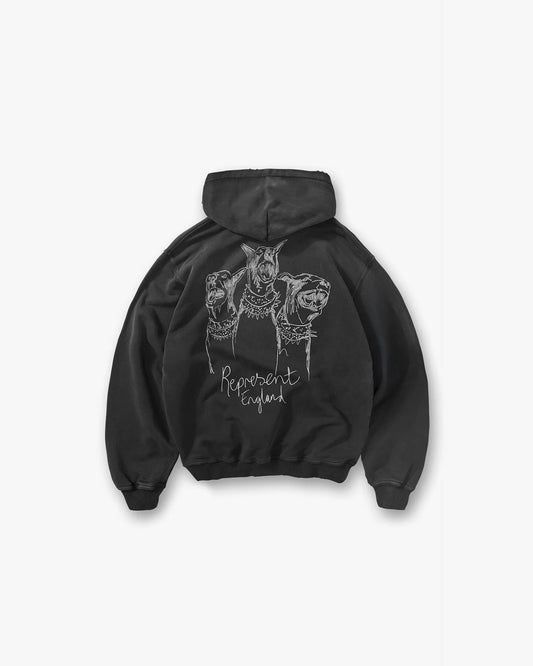 REPRESENT Hand Drawn Thoroughbred Dogs Hoodie - Gravity NYC