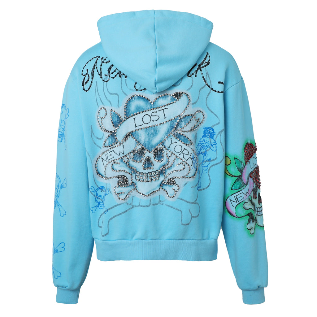 LOST INTRICACY-Men's Zip-Up Hoodies