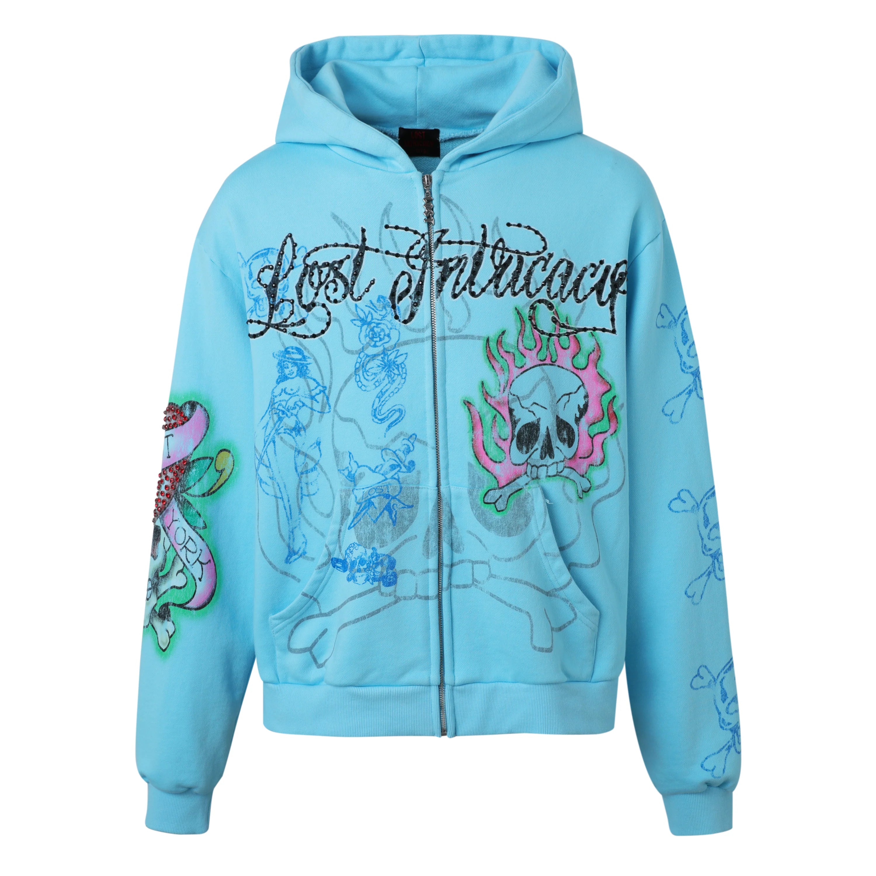 LOST INTRICACY-Men's Zip-Up Hoodies
