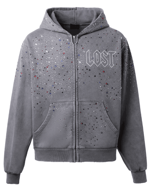 LOST INTRICACY-Men's Zip-Up Hoodies Imagen principal del producto