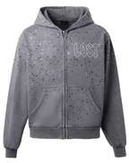 LOST INTRICACY-Men's Zip-Up Hoodies