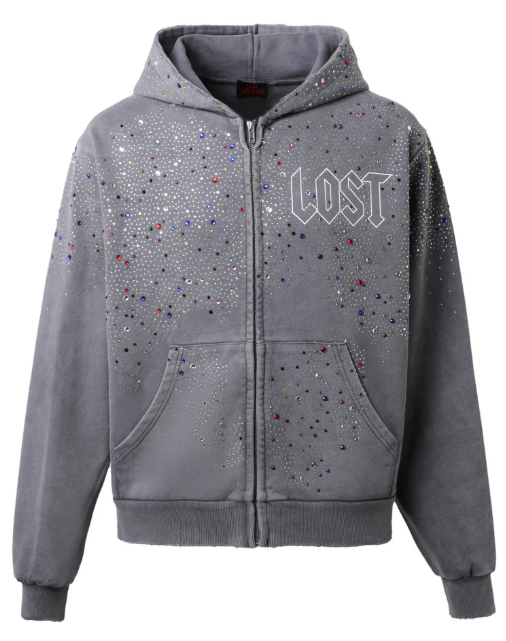 LOST INTRICACY-Men's Zip-Up Hoodies