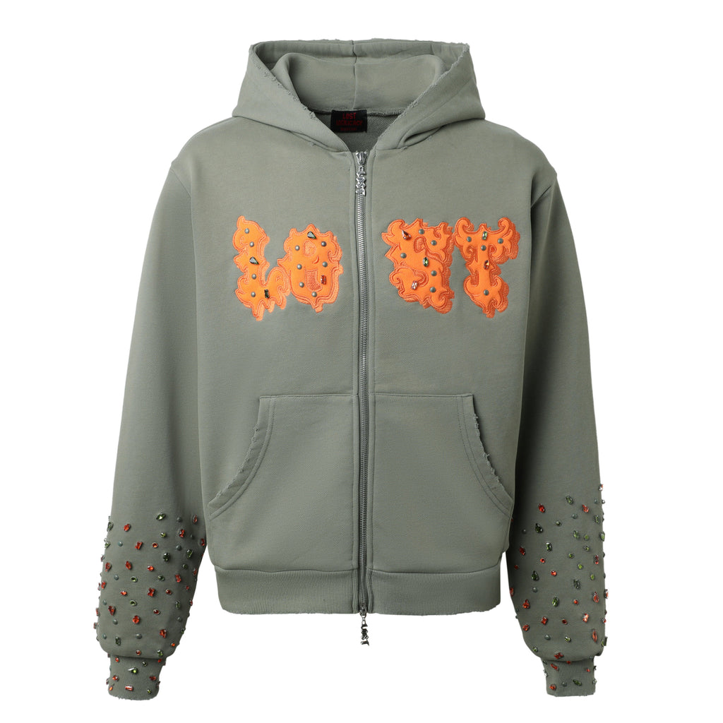 LOST INTRICACY-Men's Zip-Up Hoodies