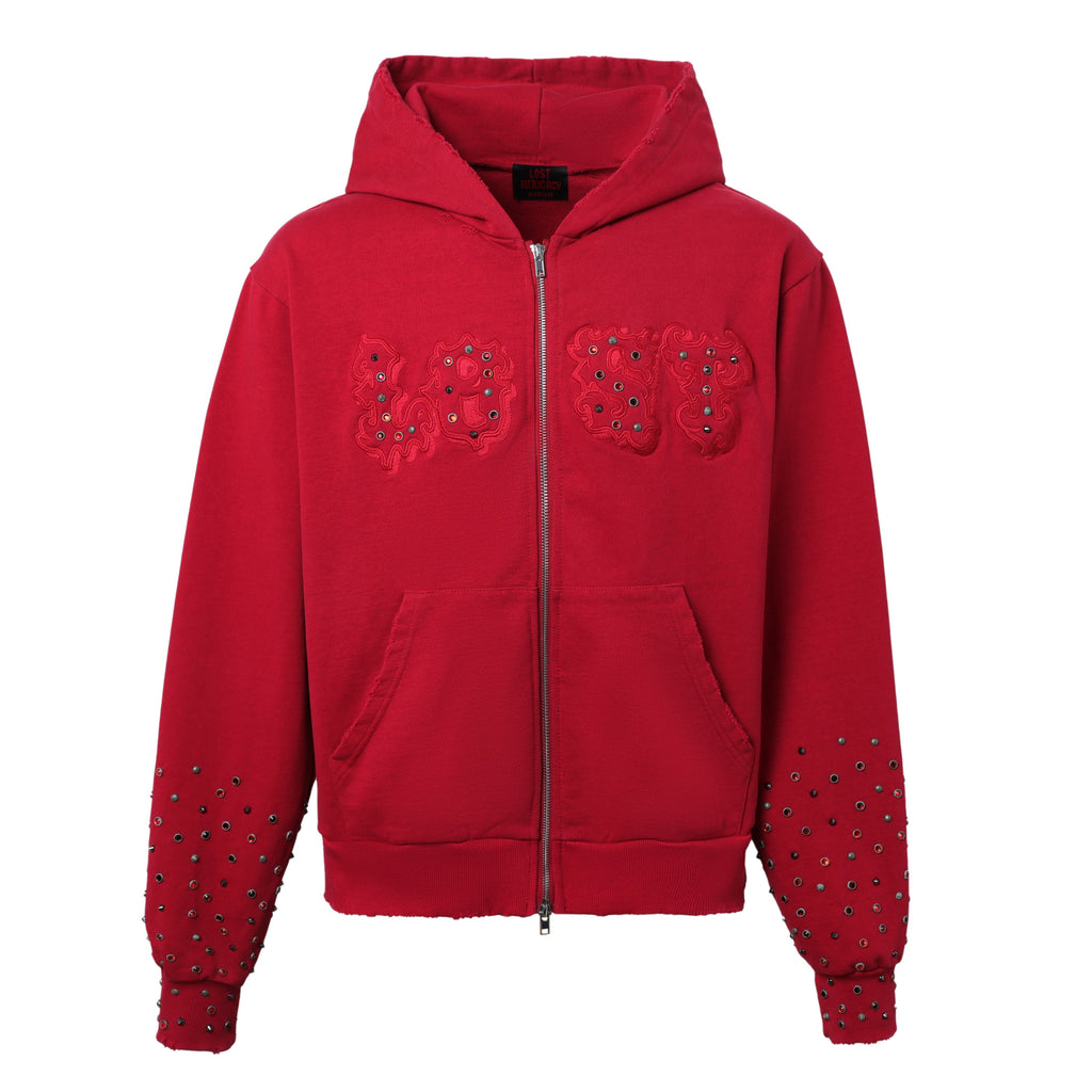 LOST INTRICACY-Men's Zip-Up Hoodies
