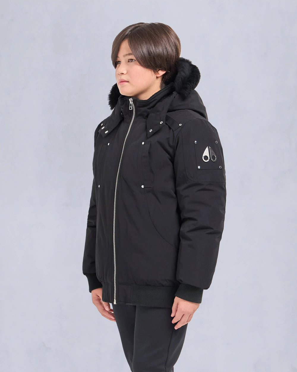 MOOSE KNUCKLES Kids Unisex Original Shearling Trim Bomber - Gravity NYC
