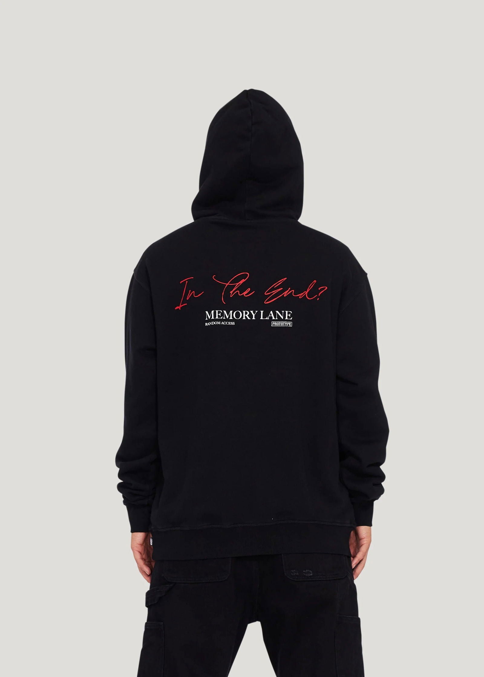 Sudadera con capucha con calavera T3 de Memory Lane, color negro vintage Imagen secundaria del producto