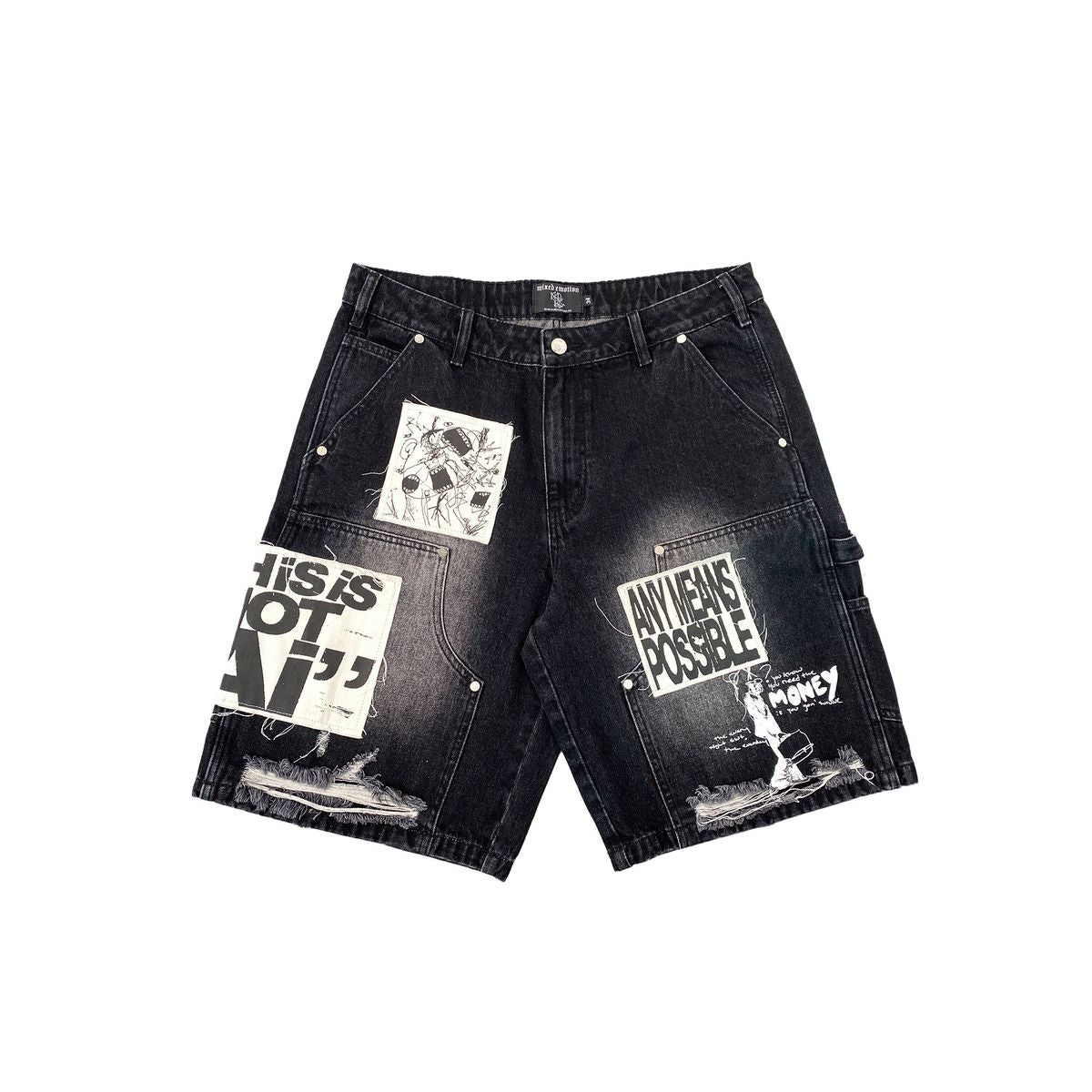 MIXED EMOTION-Men's Jean Shorts and Denim Shorts