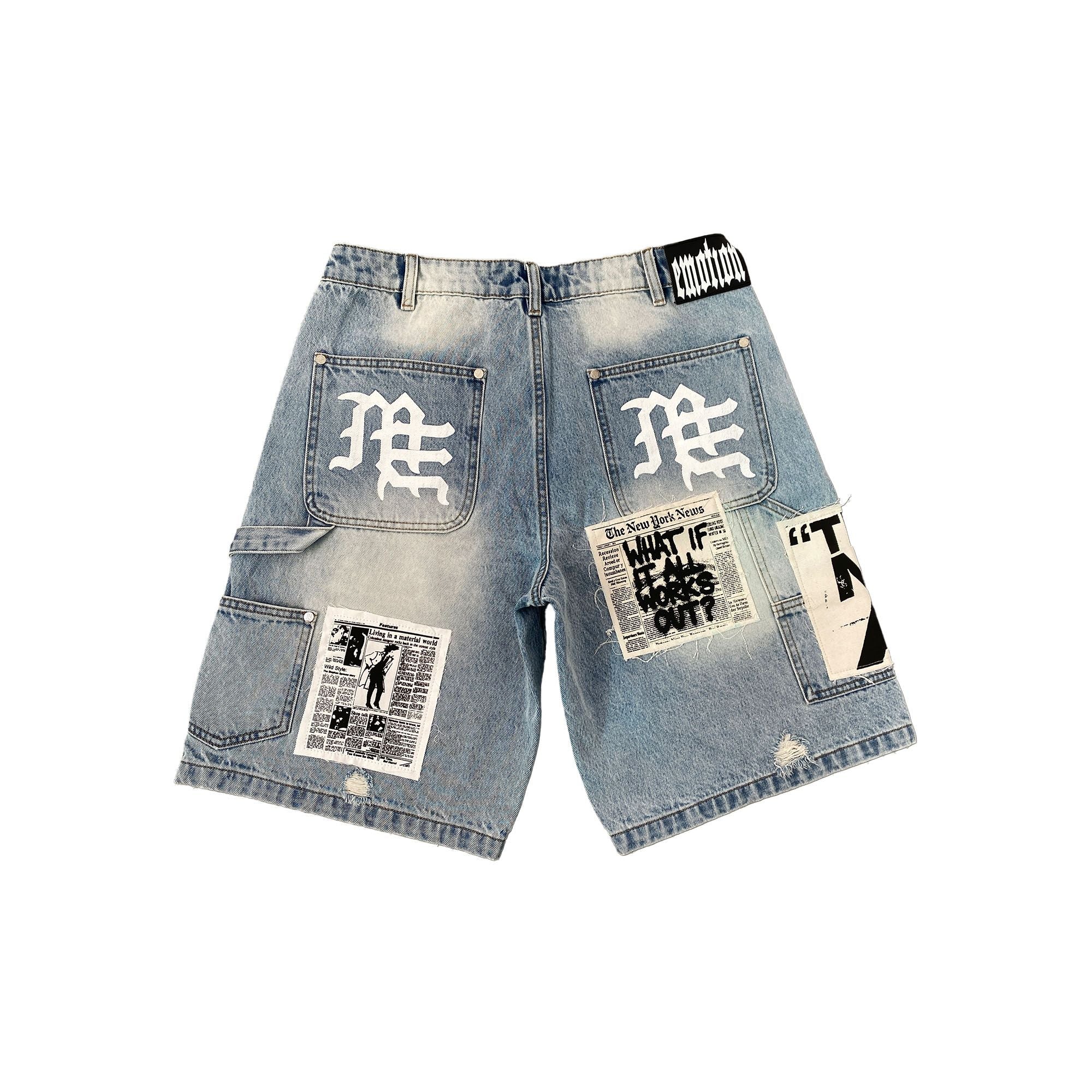 MIXED EMOTION-Men's Jean Shorts and Denim Shorts