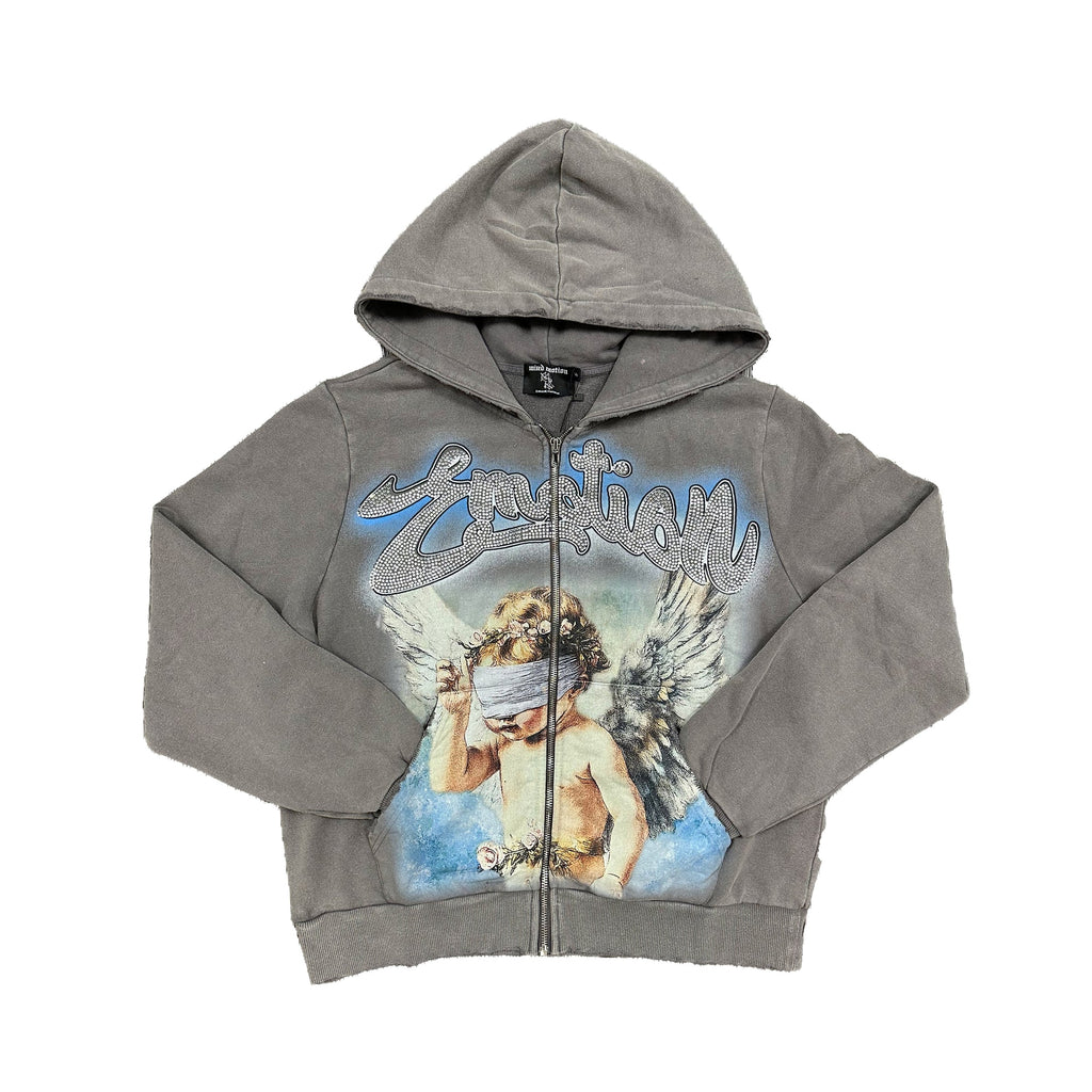MIXED EMOTION-Men's Zip-Up Hoodies