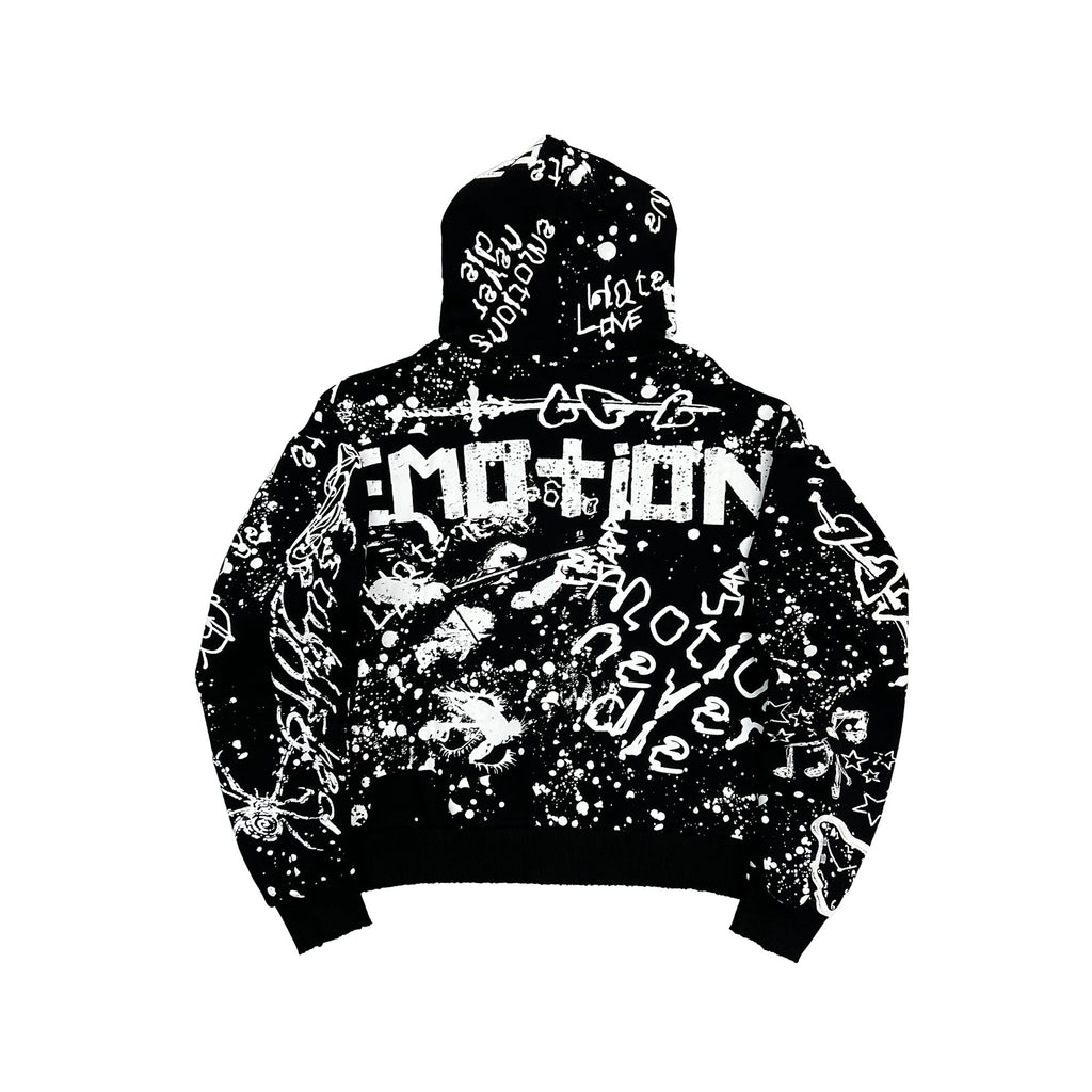 MIXED EMOTION-Men's Zip-Up Hoodies