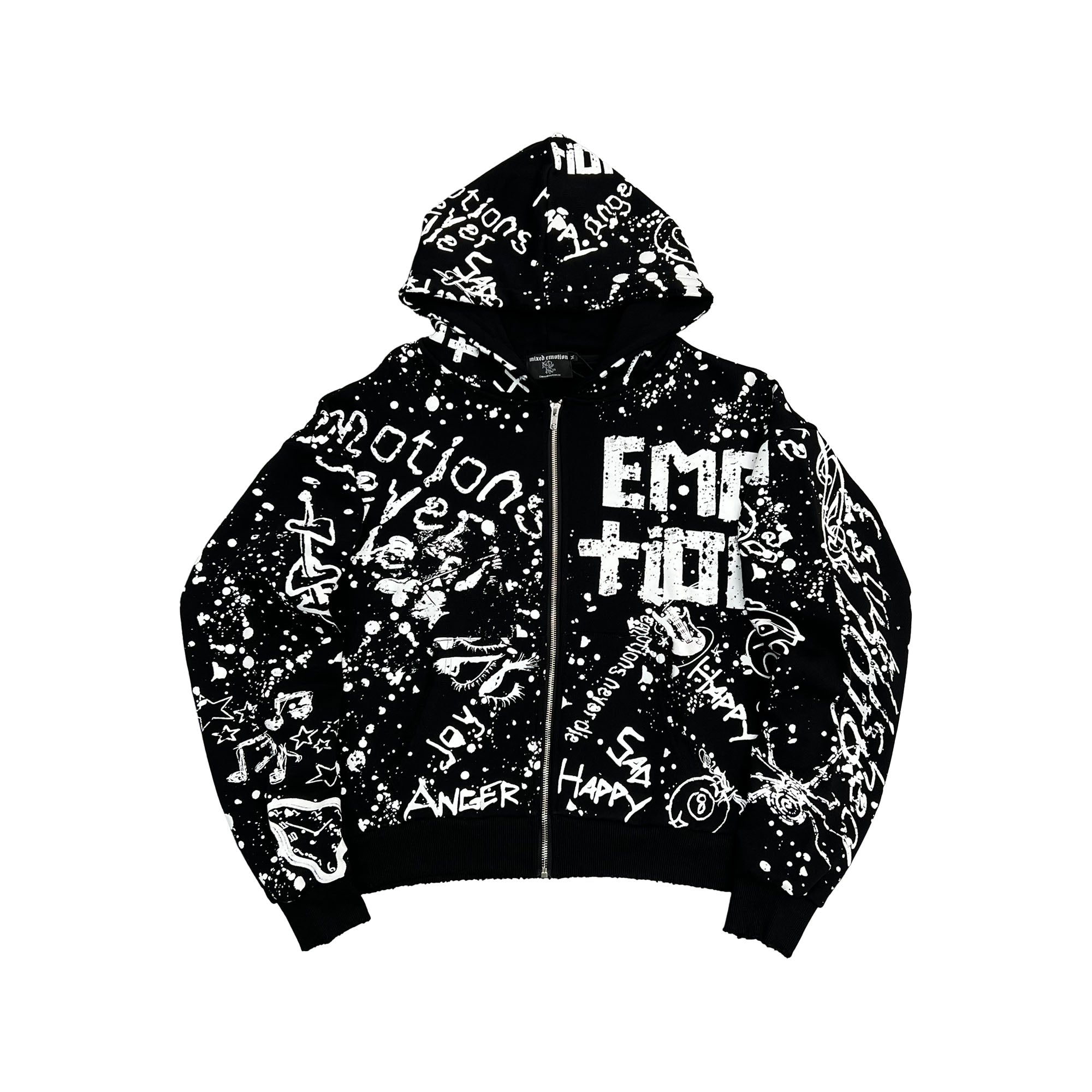 MIXED EMOTION-Men's Zip-Up Hoodies