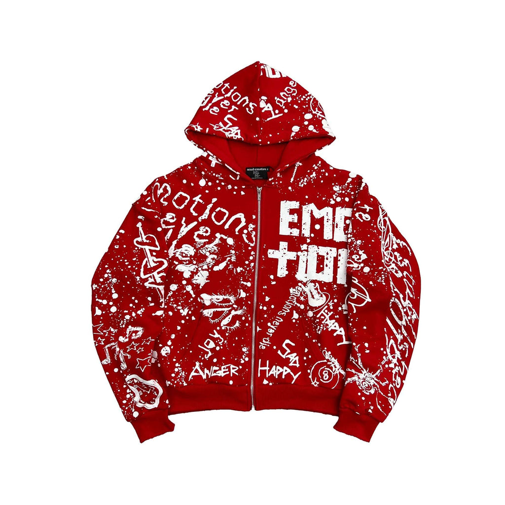 MIXED EMOTION-Men's Zip-Up Hoodies