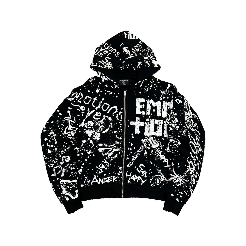 MIXED EMOTION-Men's Zip-Up Hoodies