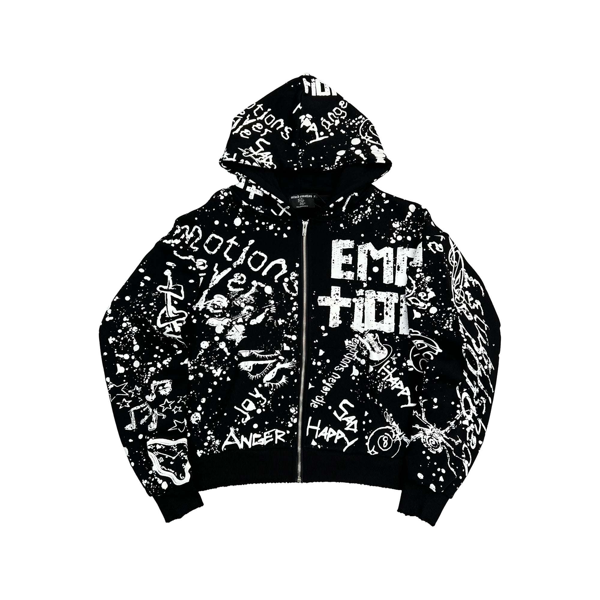 MIXED EMOTION-Men's Zip-Up Hoodies