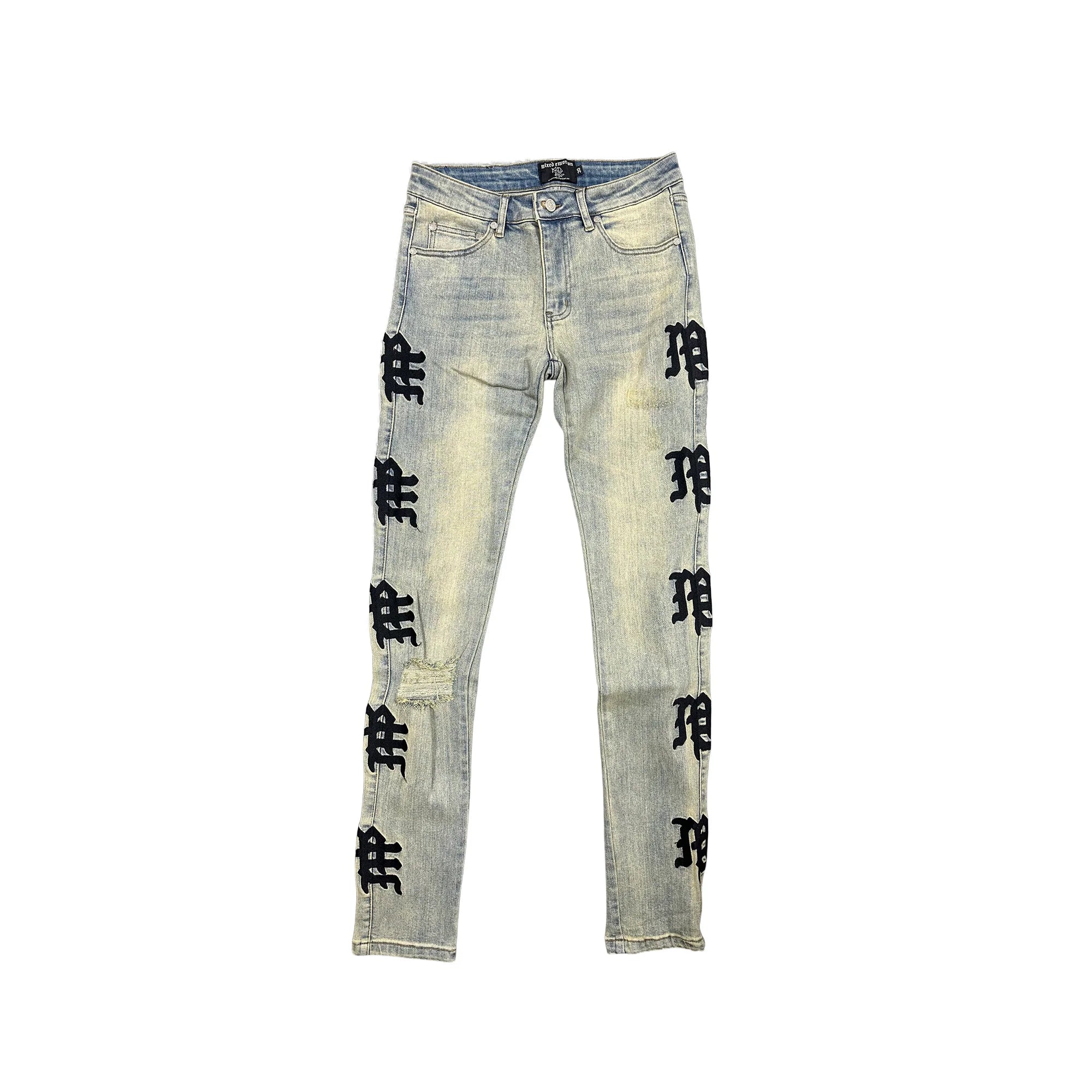 MIXED EMOTION-Men's Skinny Fit Jeans and Denim