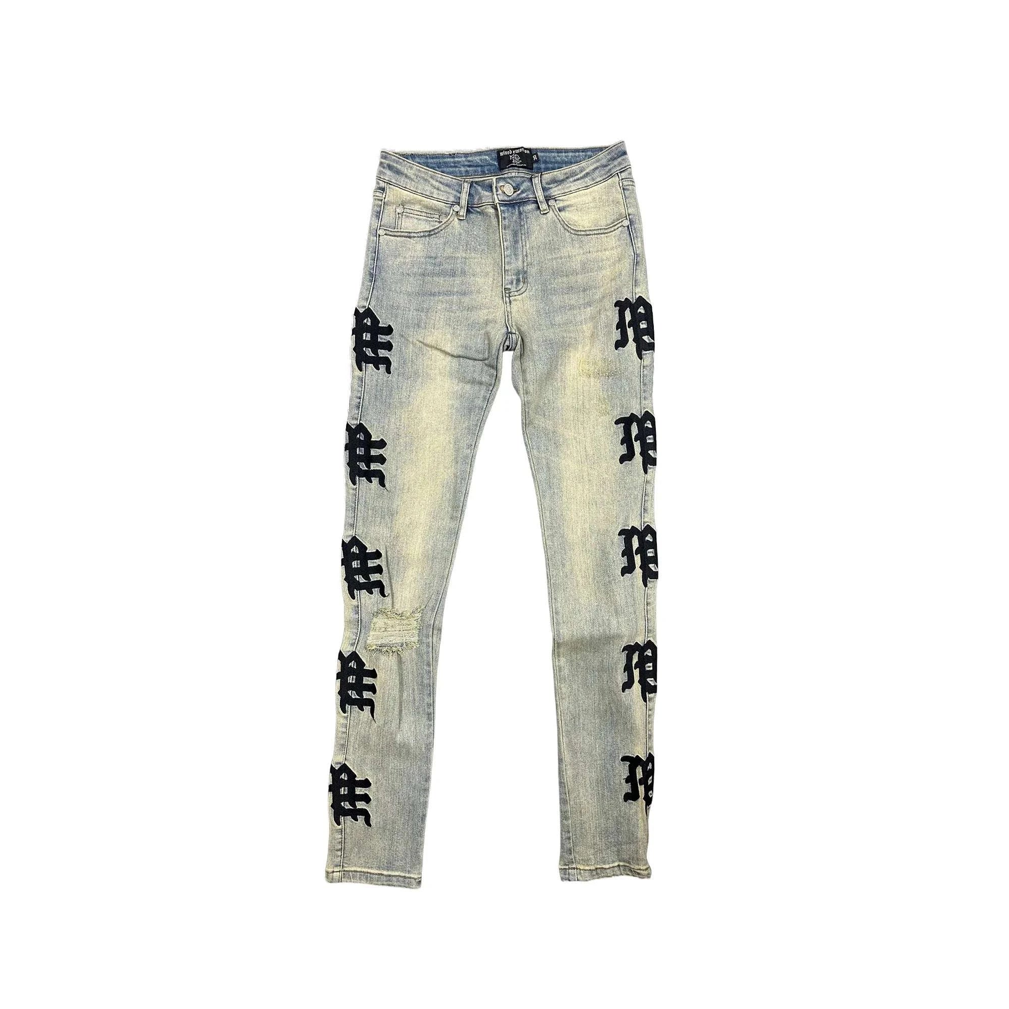MIXED EMOTION-Men's Skinny Fit Jeans and Denim