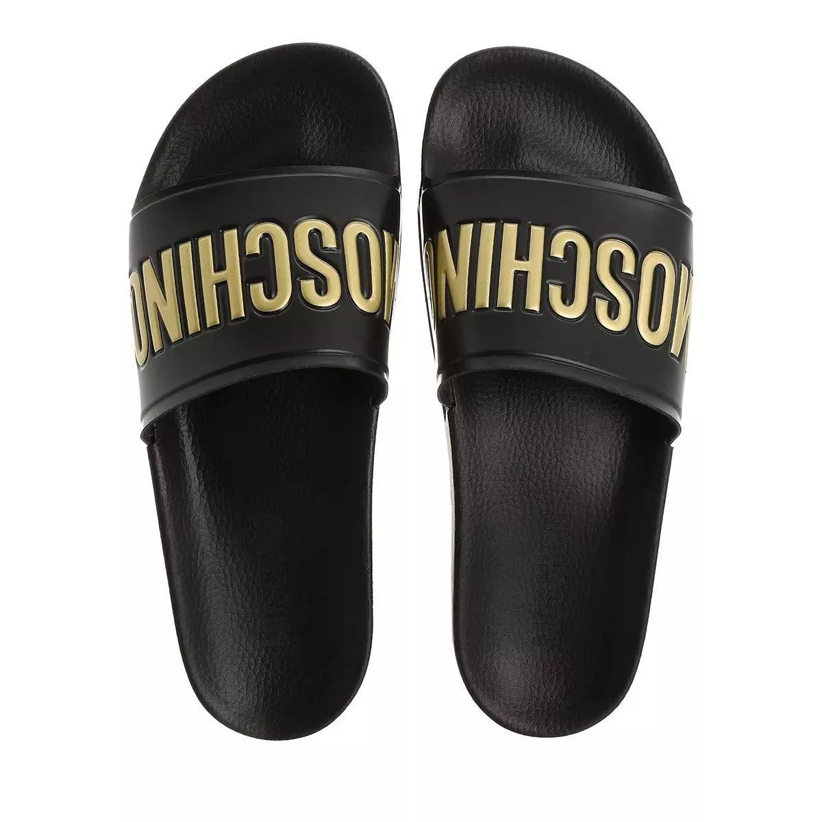 Sandalias con punta abierta y logotipo grabado de MOSCHINO  Imagen secundaria del producto