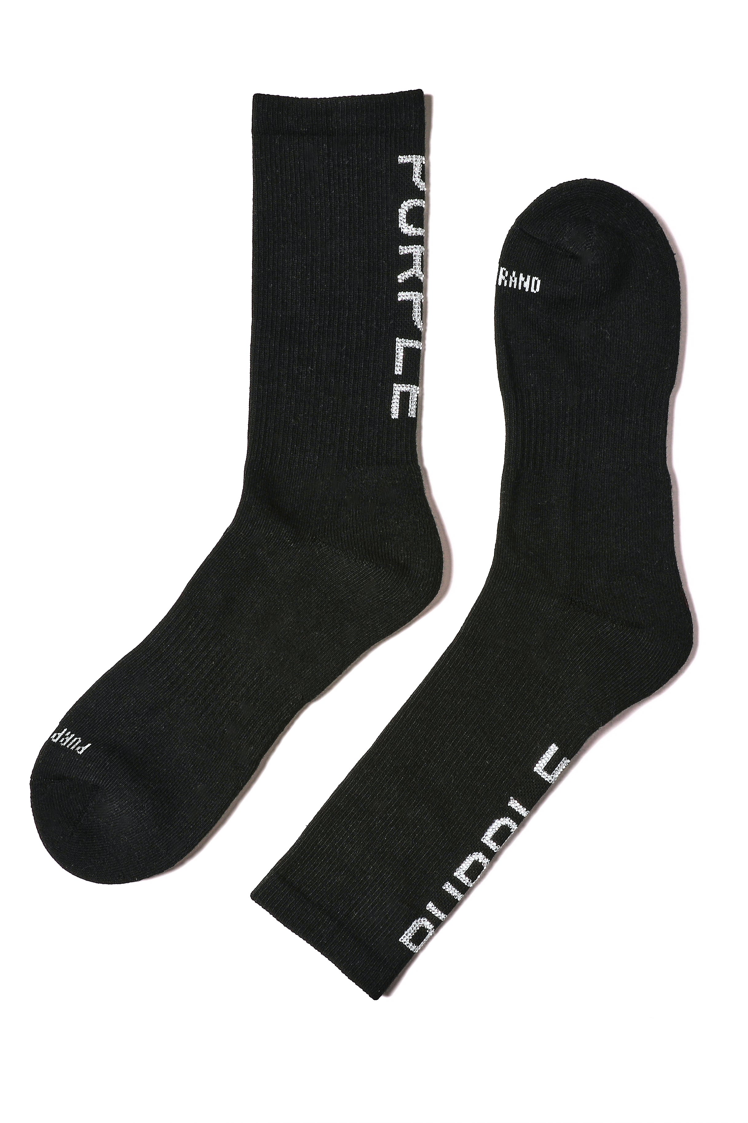 PURPLE BRAND A1009 Core Crew Crystal Socks Secondary image