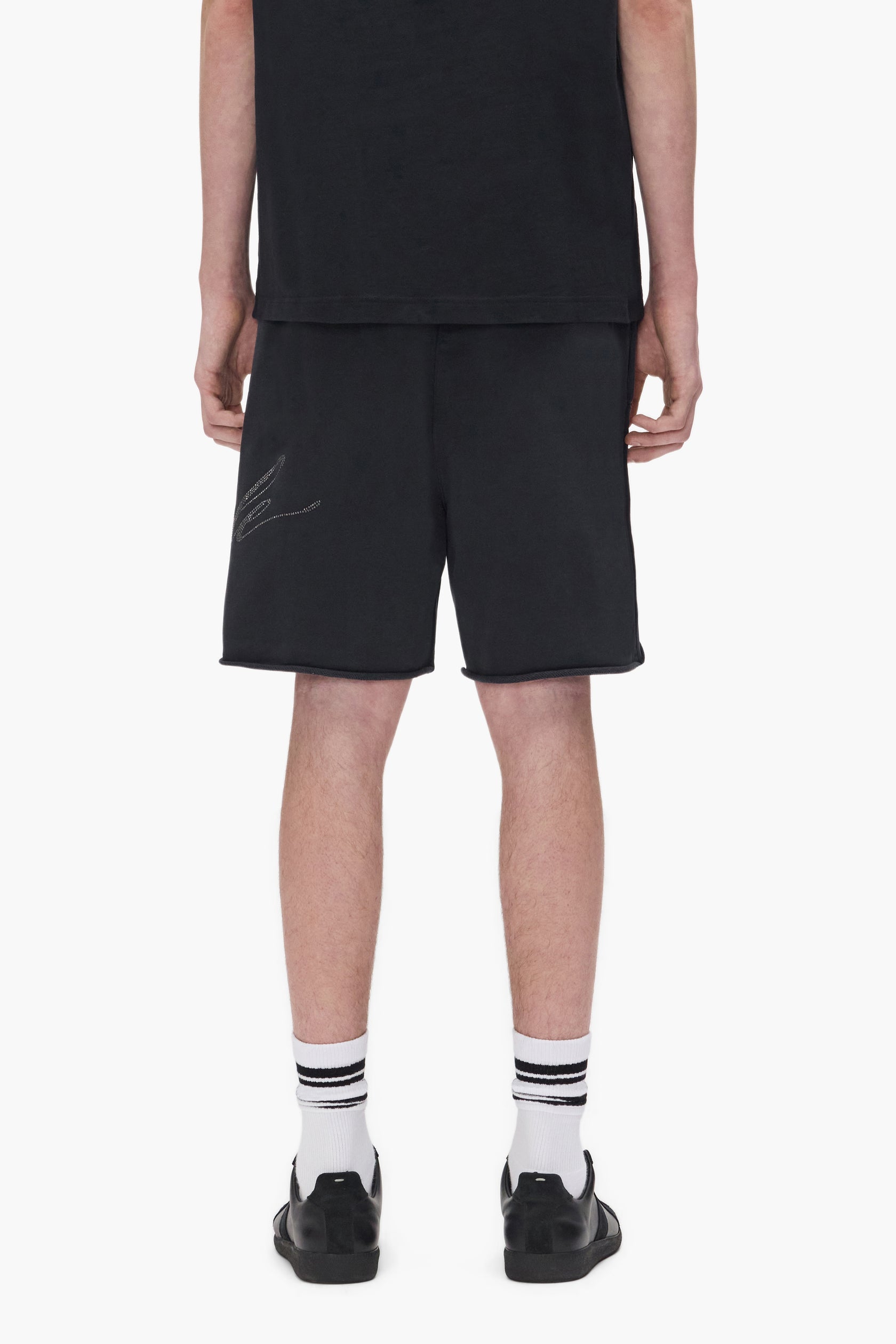 PURPLE BRAND M4218 Crystal Slanted Script Shorts Secondary image