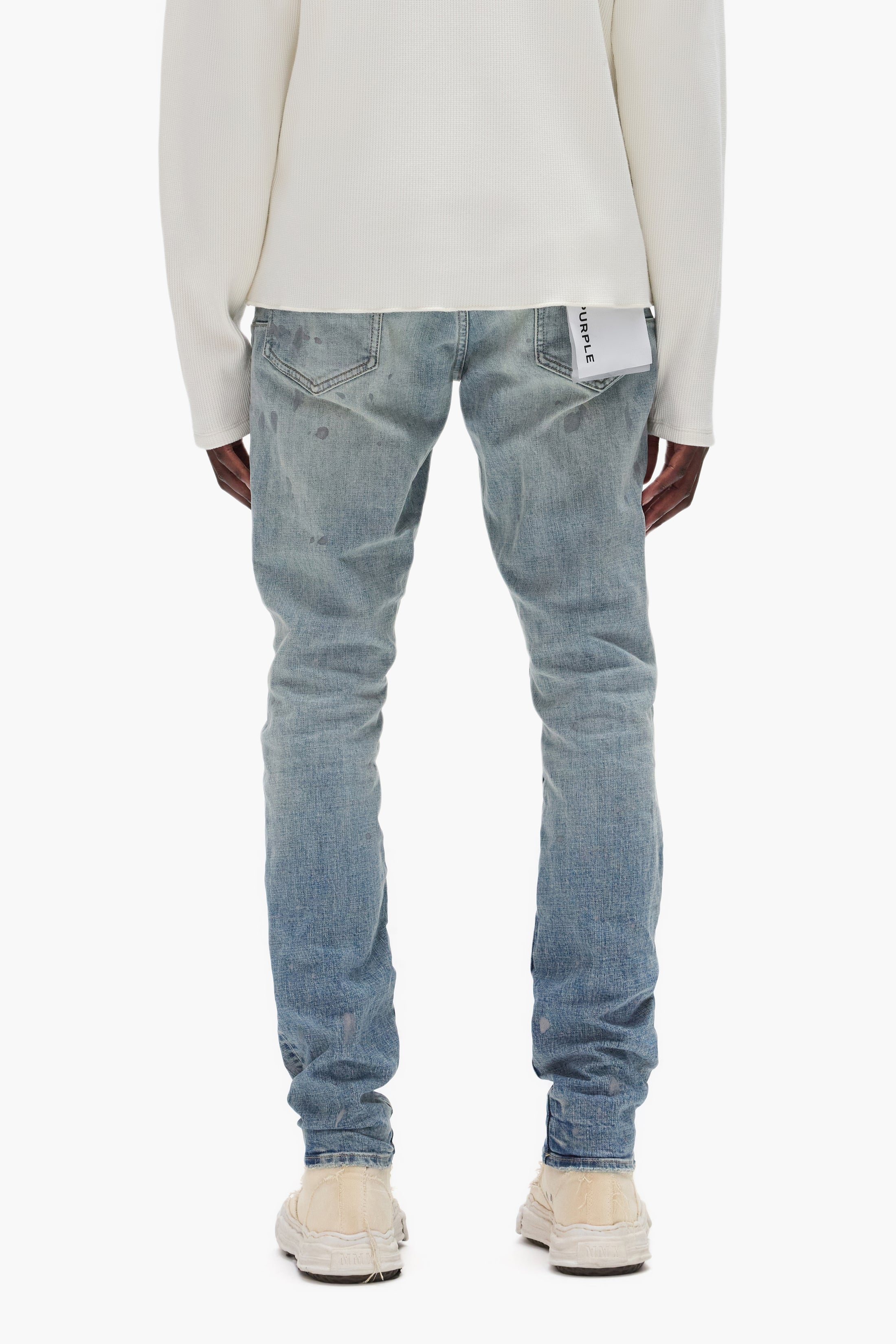 PURPLE BRAND P001 Worn Indigo Slashed Paint Secondary image