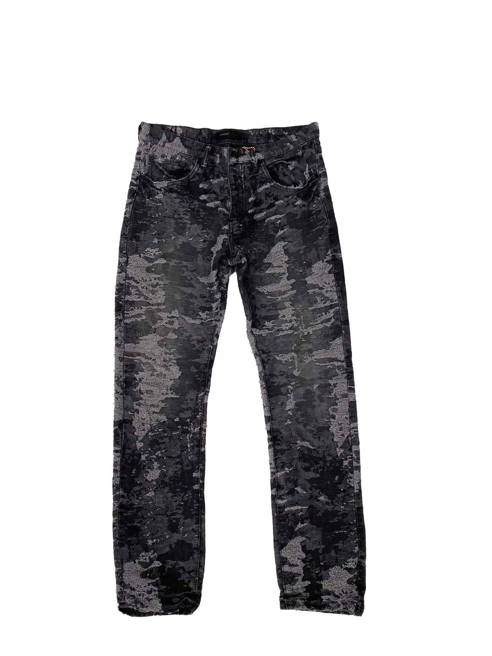 MARCA PÚRPURA P005 Jacquard Slim Straight Negro Imagen secundaria del producto