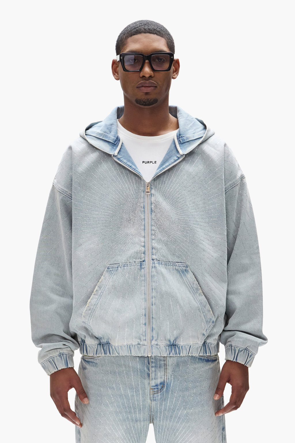 PURPLE BRAND-Men's Zip-Up Hoodies
