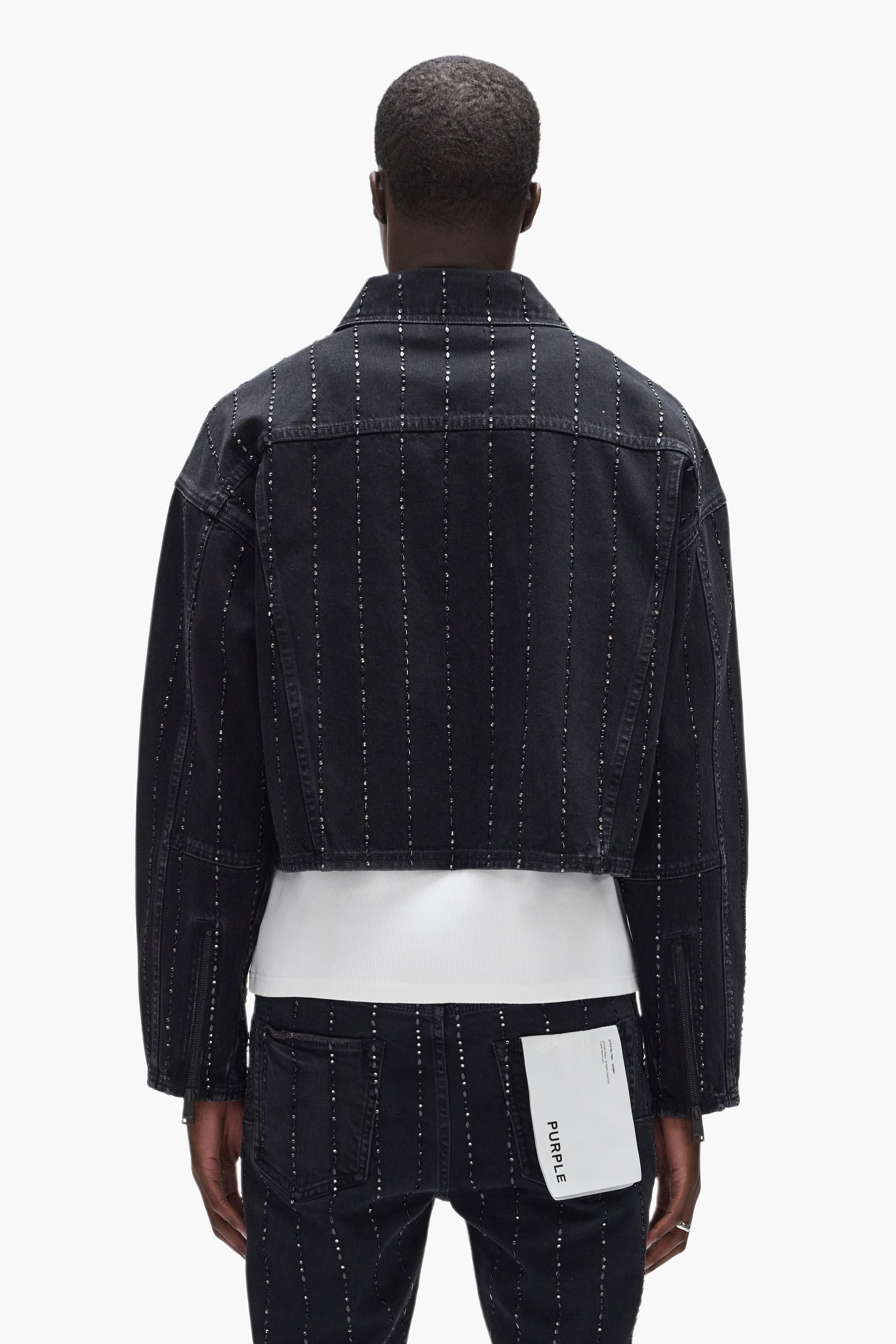 PURPLE BRAND P052 Embellished Stripes Jacket Secondary image