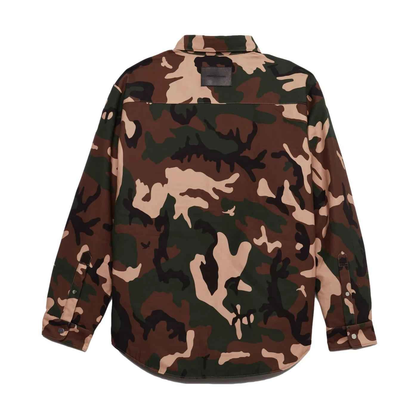 Camisa de plumón de sarga camuflada P323 de PURPLE BRAND Imagen secundaria del producto