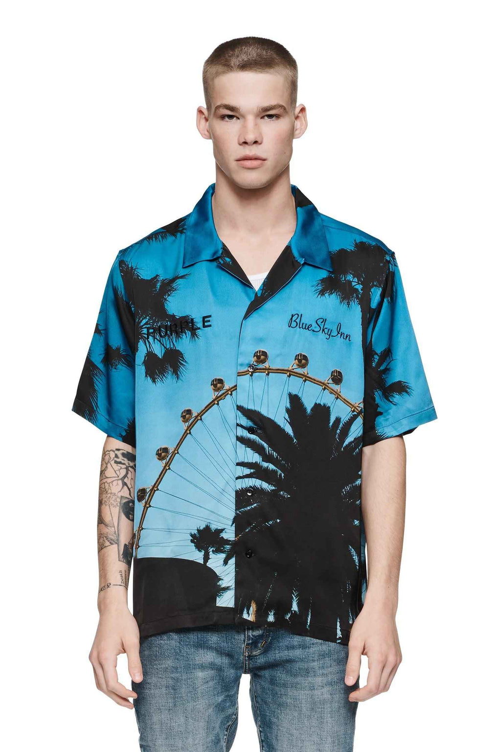 PURPLE BRAND-Men's Button-Up and Polo Shirts