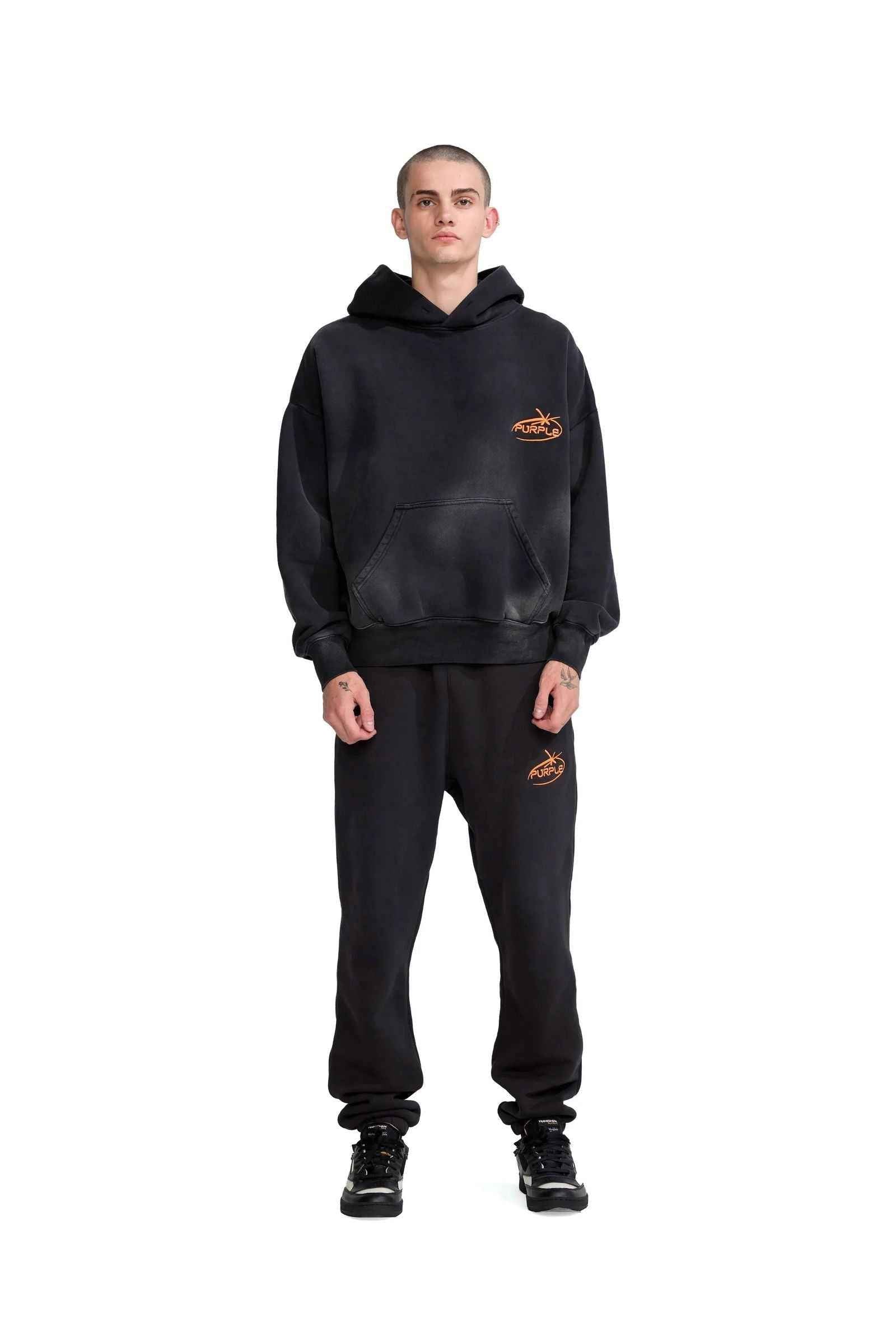 Sudadera con capucha extragrande con estampado P401 de PURPLE BRAND Imagen secundaria del producto