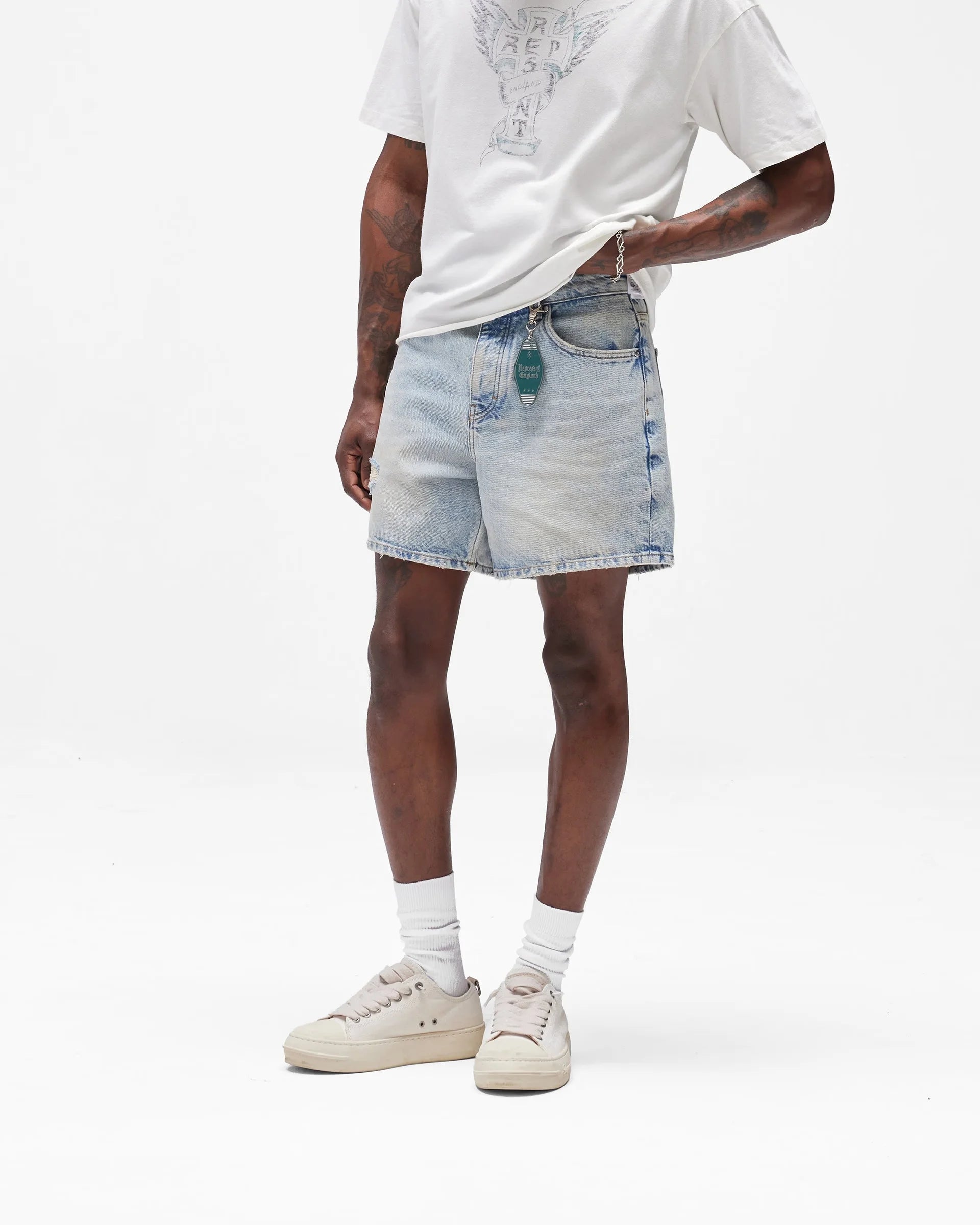 REPRESENT-Men's Jean Shorts and Denim Shorts