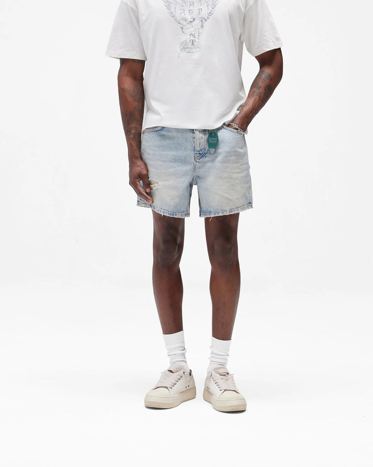 REPRESENT-Men's Jean Shorts and Denim Shorts