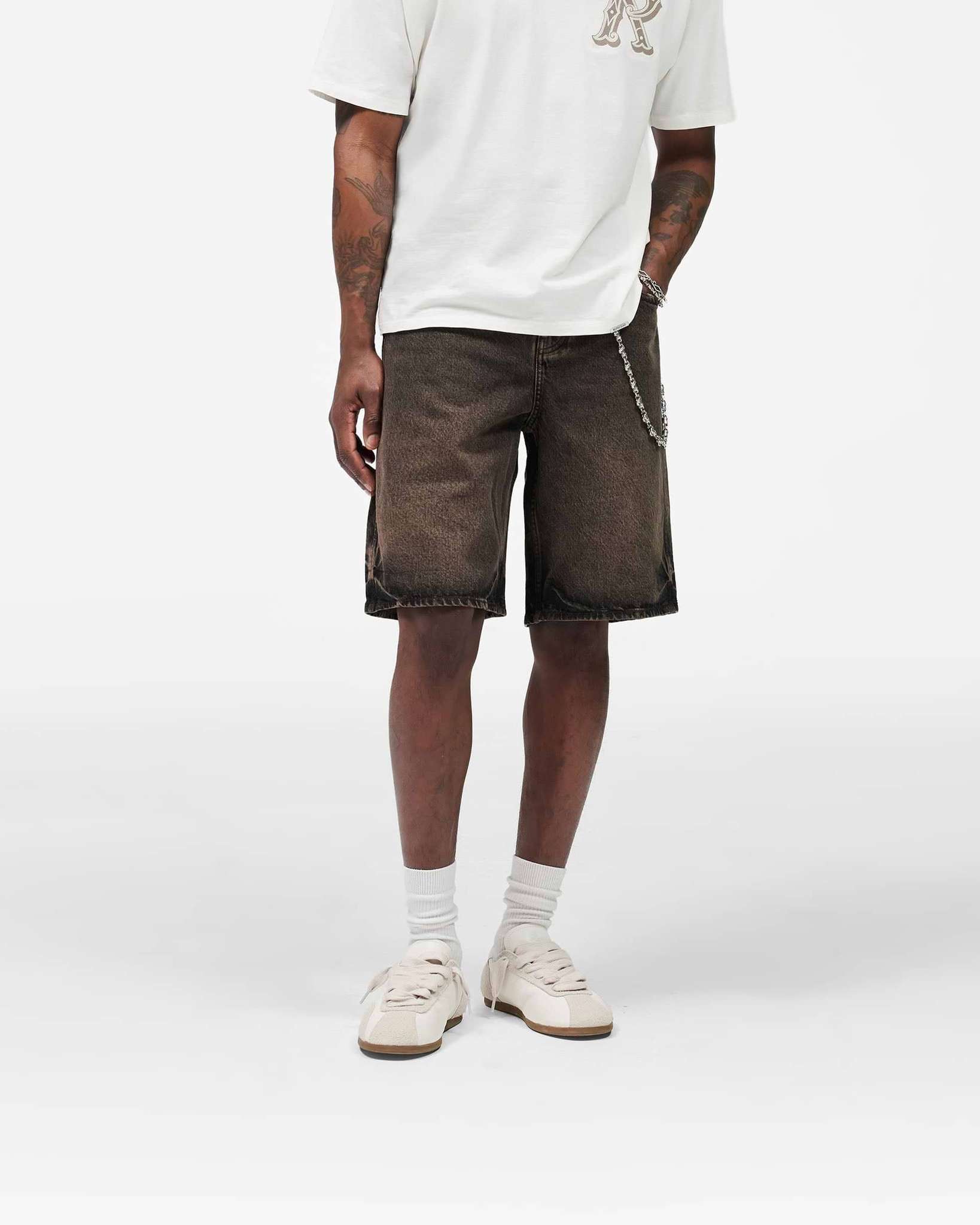 REPRESENT-Men's Jean Shorts and Denim Shorts Imagen principal del producto