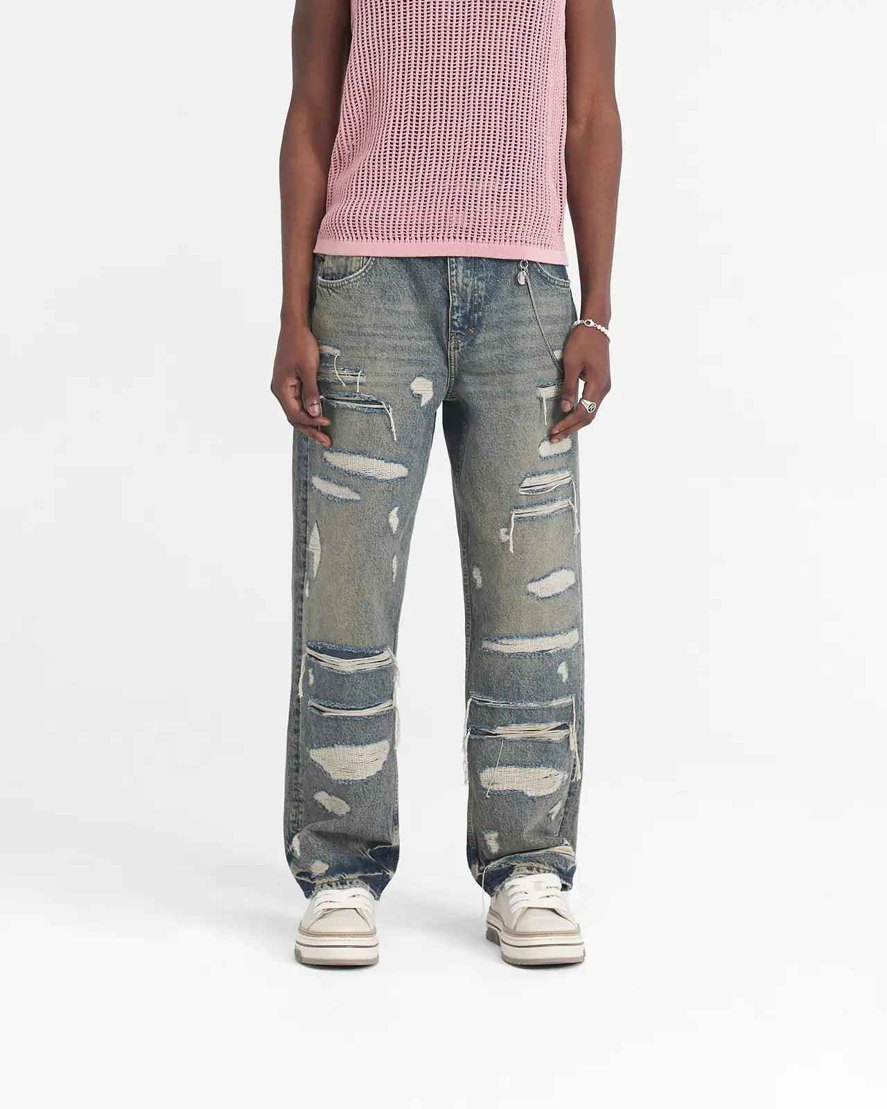 REPRESENT-Men's Baggy Fit Jeans and Denim