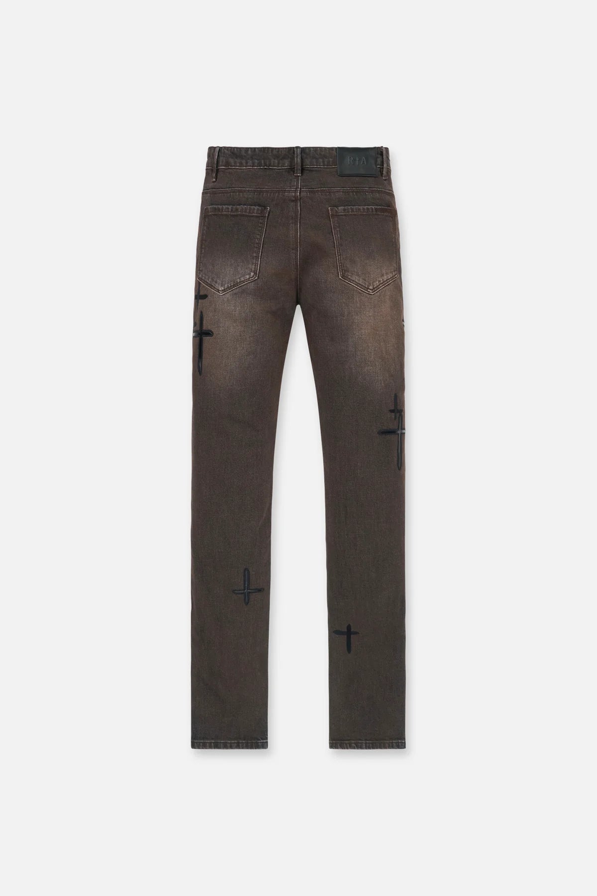 Vaqueros con parche cruzado RTA Bryant Mocha Drift Imagen secundaria del producto