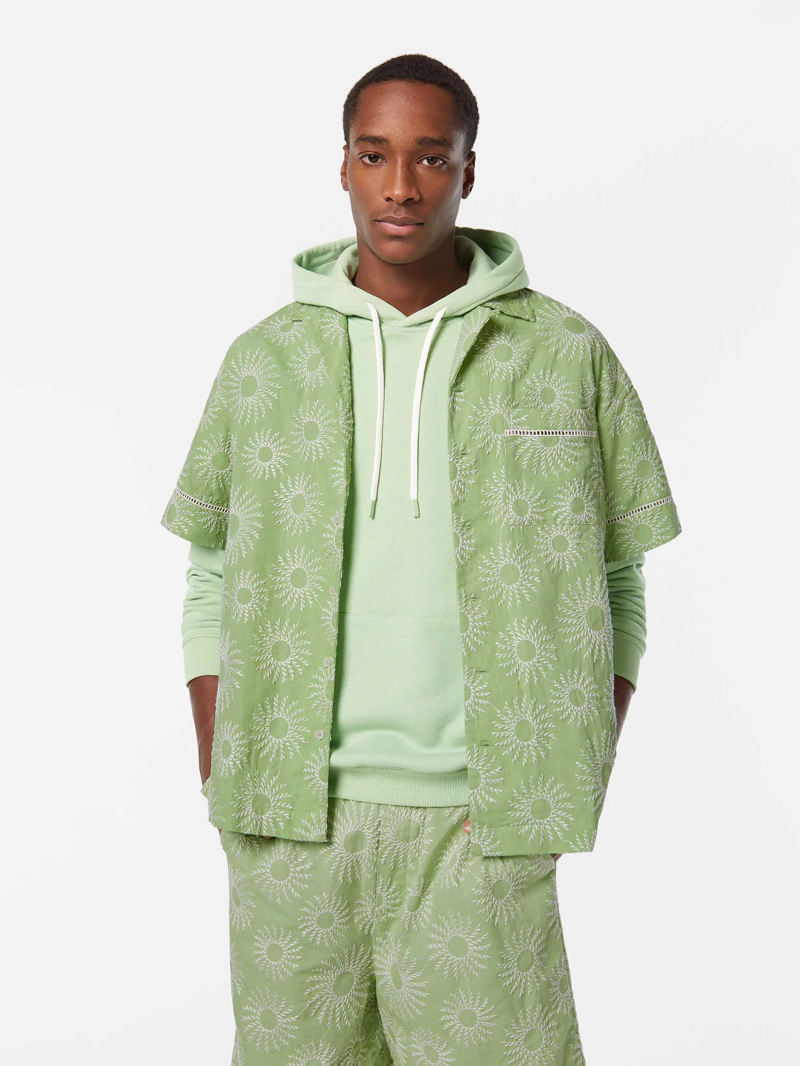 SCOTCH AND SODA Embroidered AOP Linen-Blended Relaxed-Fit Shirt Secondary image