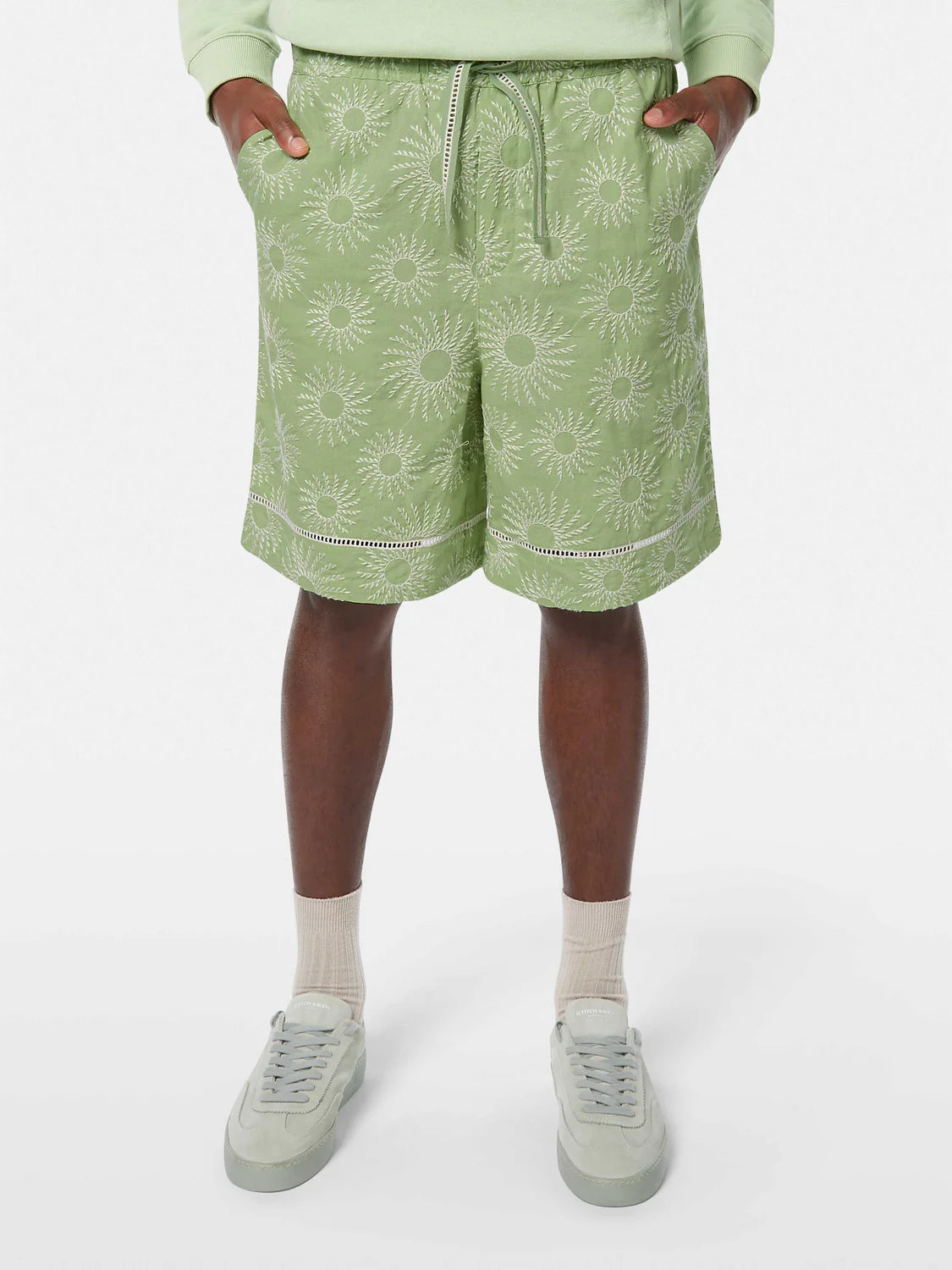 SCOTCH AND SODA Embroidered Cotton Bermuda Shorts Secondary image