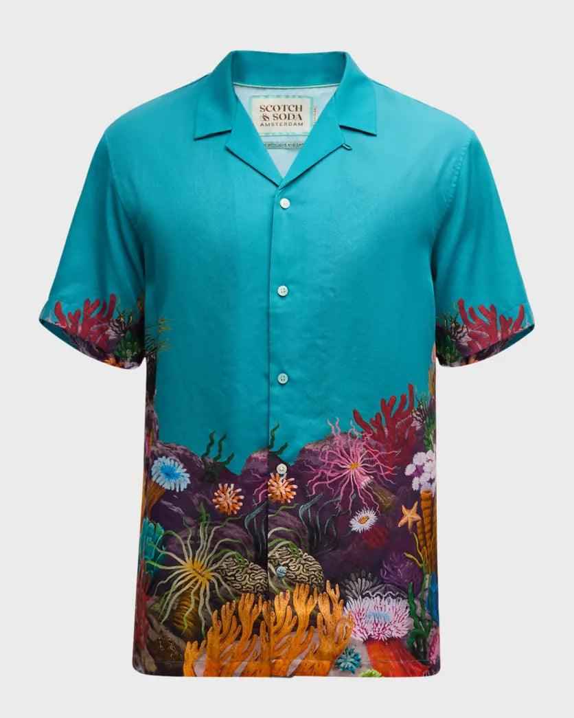 SCOTCH AND SODA-Men's Button-Up and Polo Shirts
