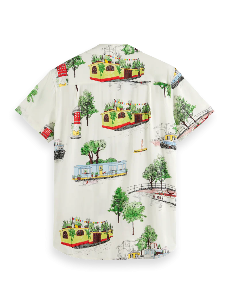 Camisa de viscosa con estampado integral de SCOTCH AND SODA Imagen secundaria del producto