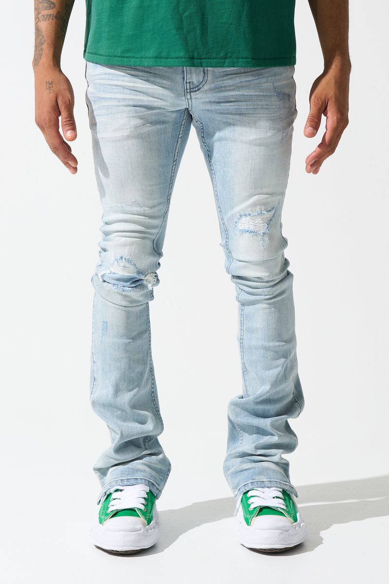 SERENEDE-Men's Stacked Jeans and Denim