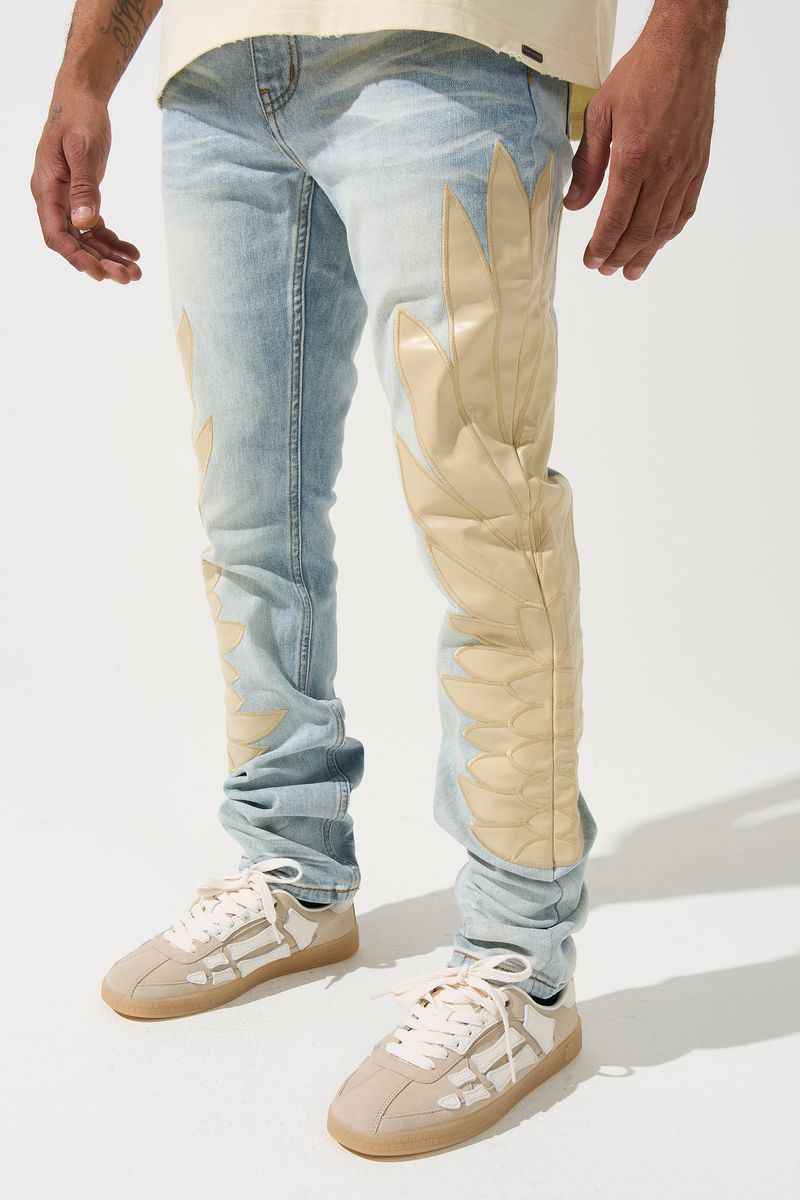SERENEDE-Men's Straight Leg Jeans and Denim