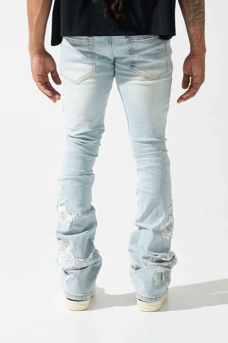 SERENEDE-Men's Stacked Jeans and Denim