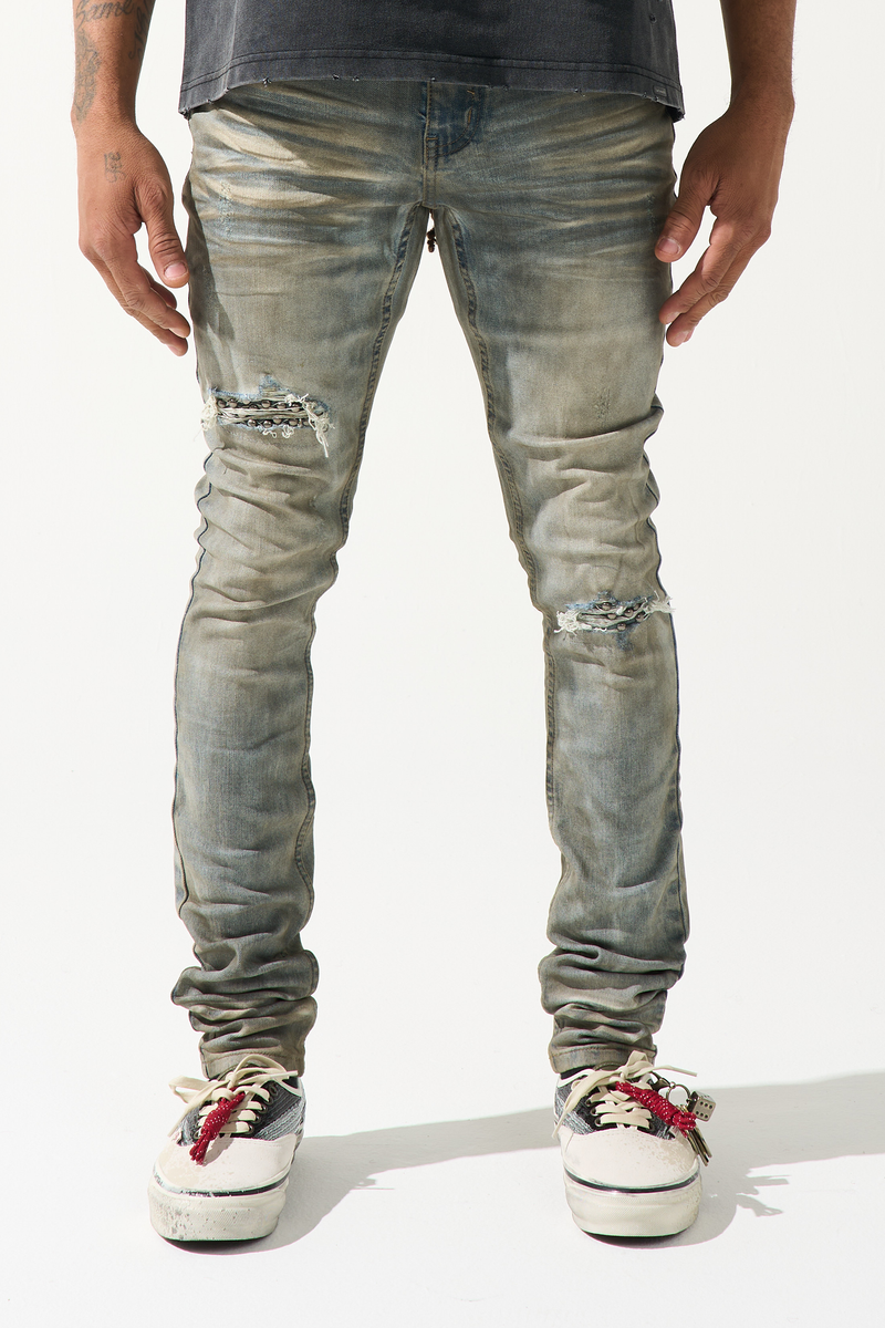 SERENEDE-Men's Skinny Fit Jeans and Denim