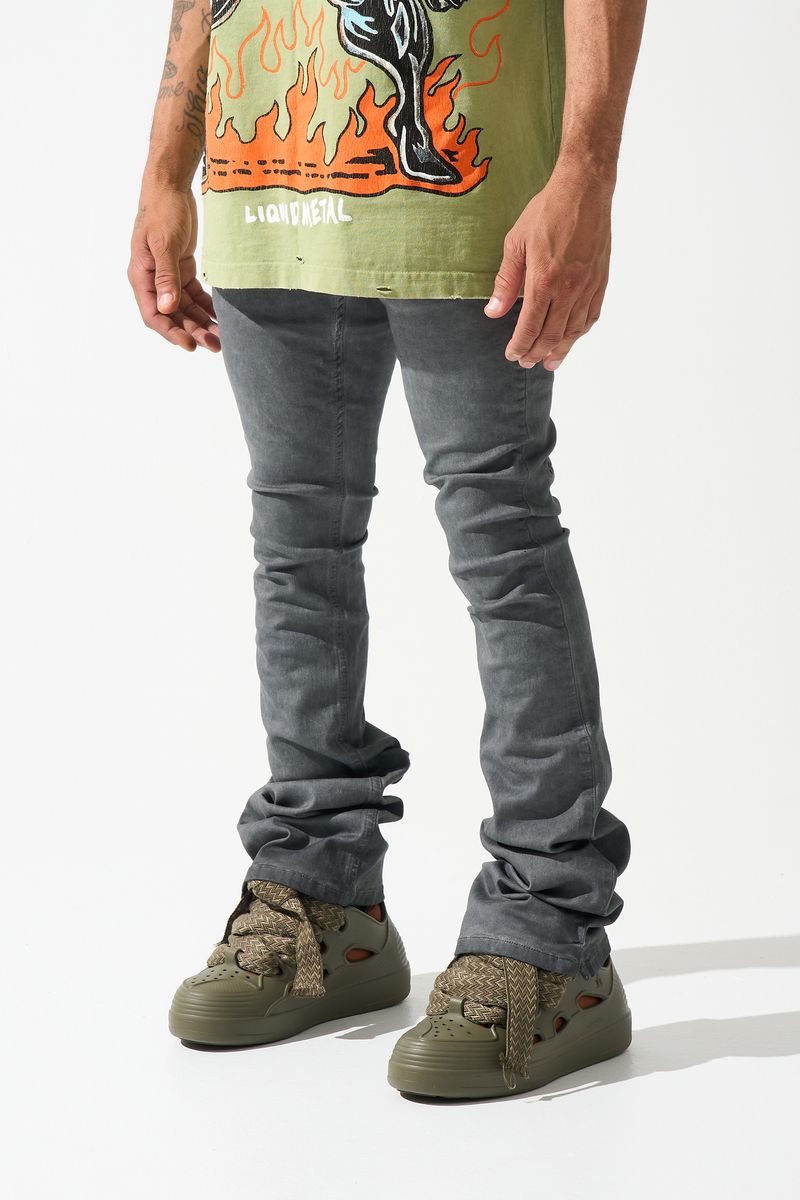 SERENEDE-Men's Stacked Jeans and Denim