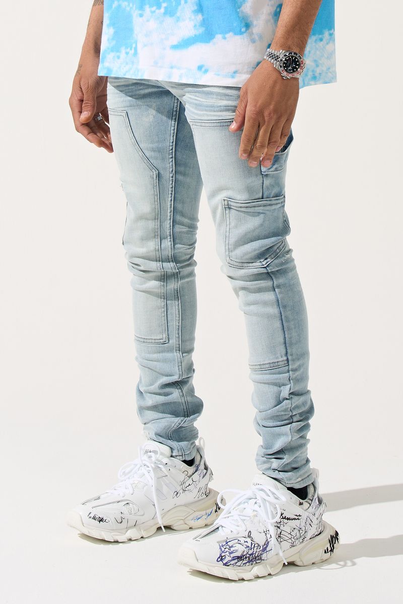 SERENEDE-Men's Skinny Fit Jeans and Denim
