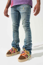 SERENEDE-Men's Stacked Jeans and Denim